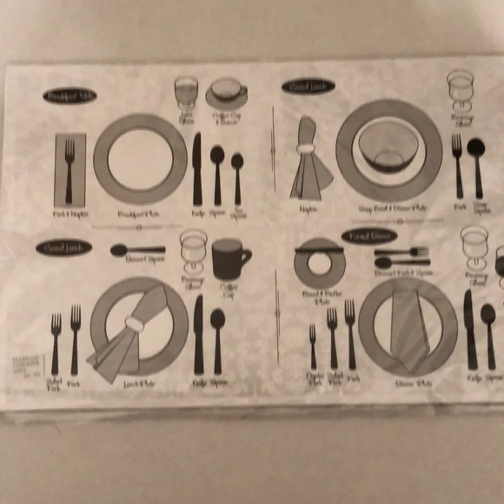Elegant Williamsburg blue and white deluxe paper placemats 23 total